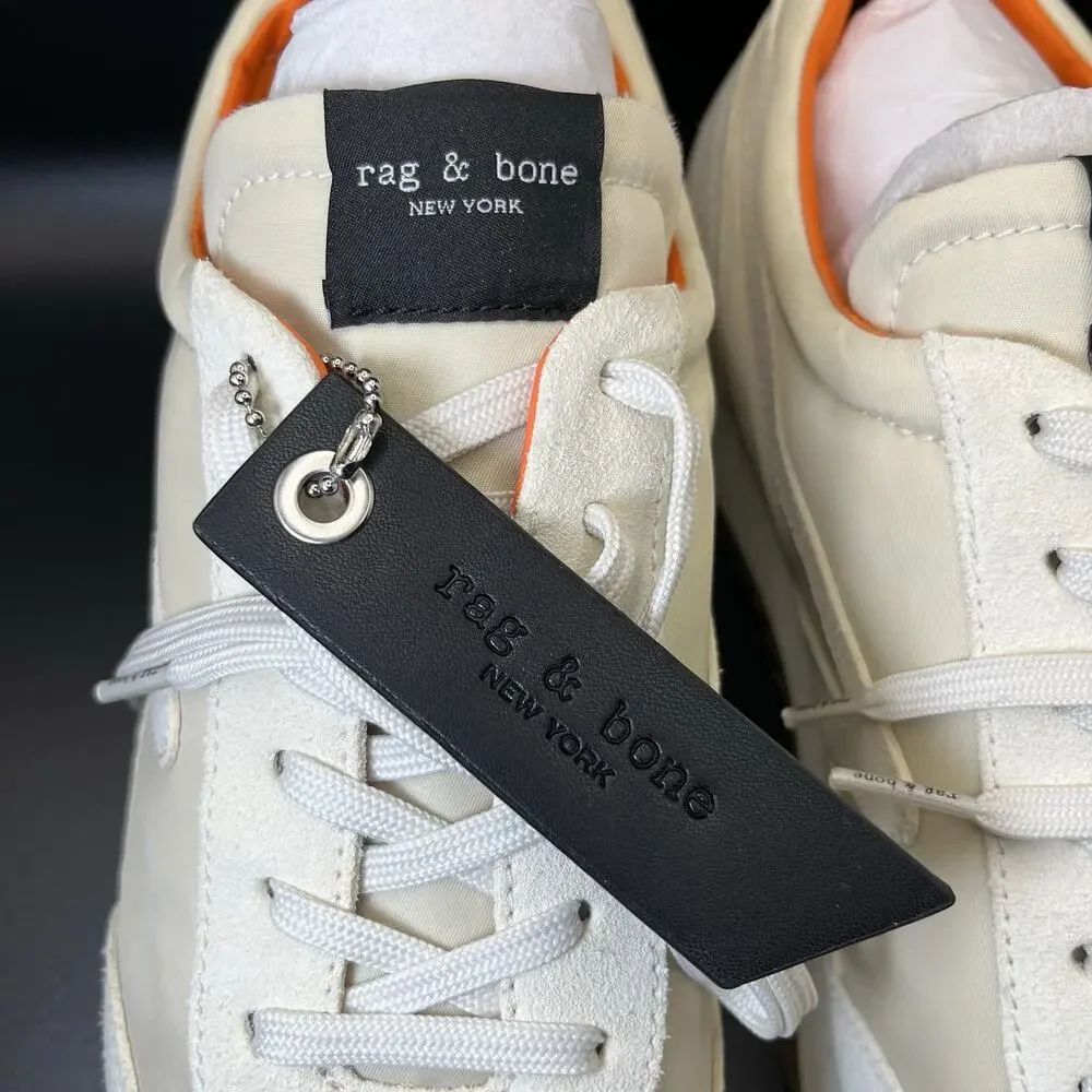 Rag & Bone Retro Runner Bomber Sneakers EU 44 Vanilla Suede Low Top NWT